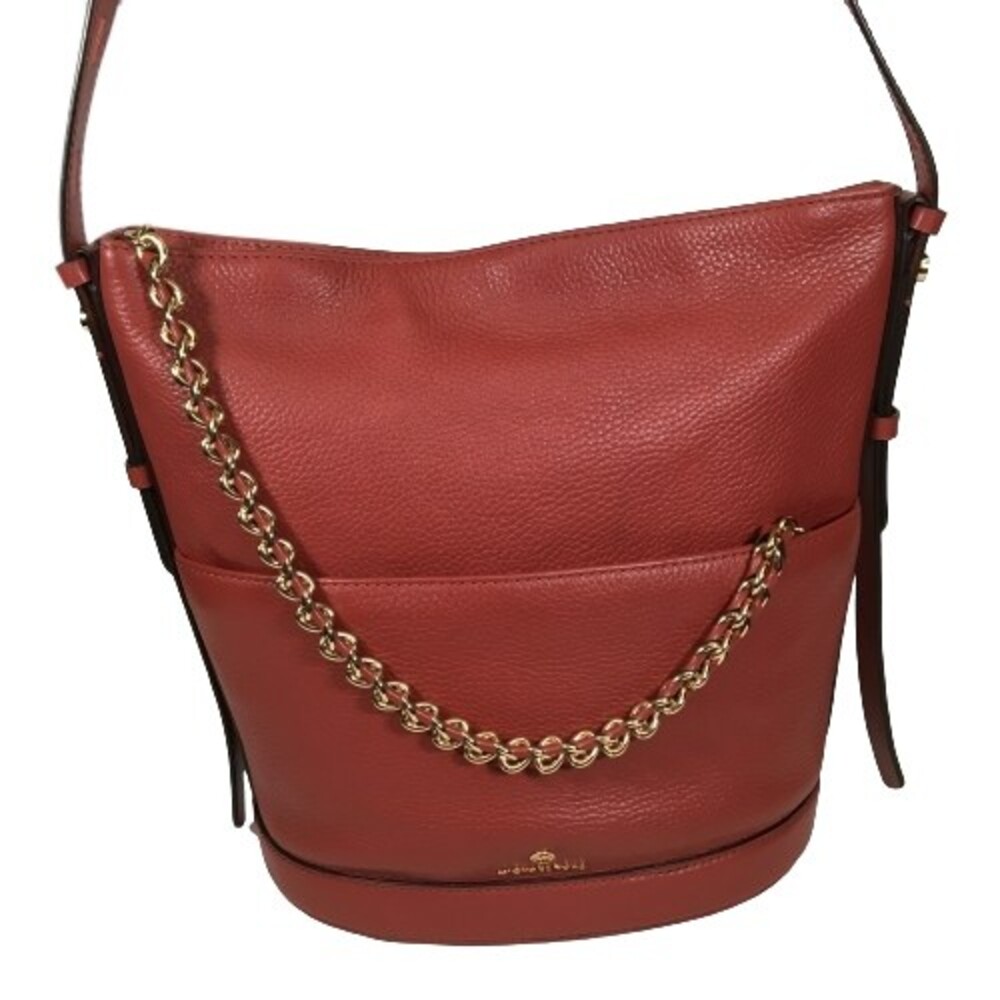 Michael Kors Reese Red Terracotta Pebbled Leather Hobo Shoulder Bag MRP $358 - Picture 15 of 16